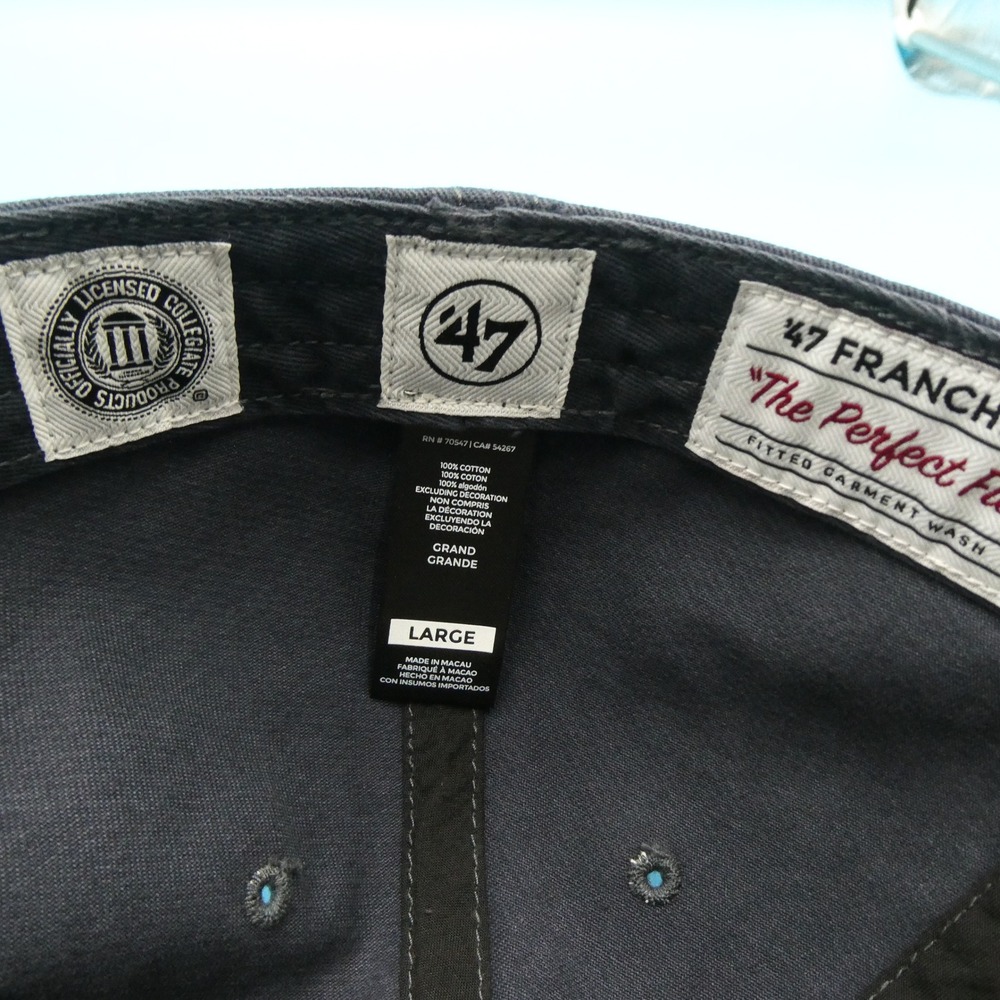 '47 Brand Hat Mens Large Franchise‎ Michigan Wolverines Navy Blue Cotton Fitted - Picture 8 of 9